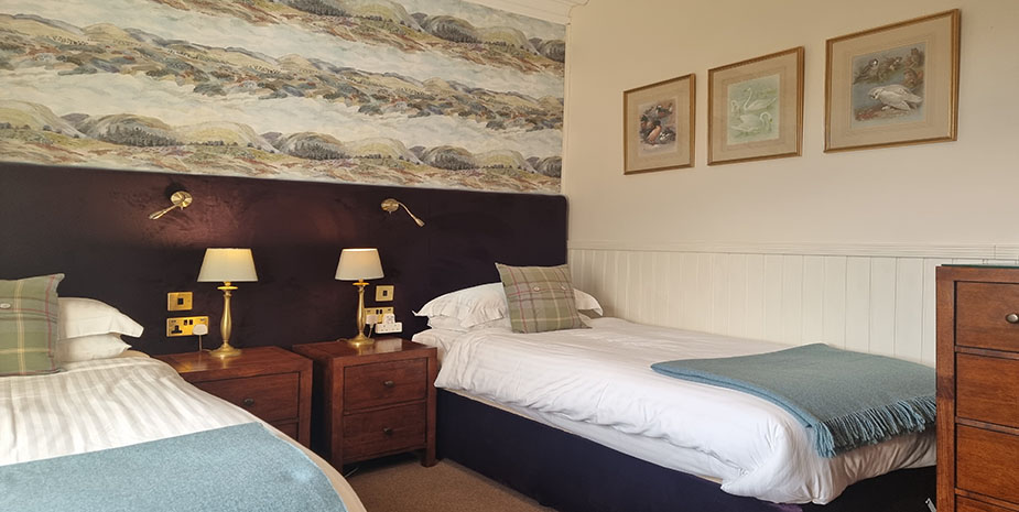 Langass Lodge, Noth Uist, Twin Bedroom